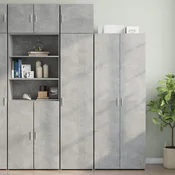 vidaXL Ozka omara za shranjevanje betonsko siva 45x42,5x225cm inž. les