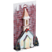 Stop &amp, Look: Božična papirnata cerkev z lučjo 17x5x30cm