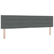 Vidaxl Vzglavje Temno siva 200 cm blago