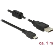 DELOCK Delock USB kabel USB 2.0 USB-A vtič\, USB-mini-B vtič 1.00 m črna s feritnim jedrom 84912, (20416622)