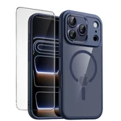 Overboard Komplet zaščitnih etuijev za iPhone 17 Pro, za MagSafe, moder + steklo