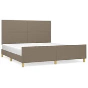 Vidaxl Posteljni okvir brez vzmetnice taupe 160x200 cm blago