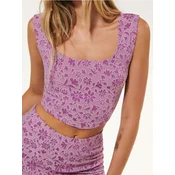Sinsay - Crop top sa cvetnim motivom - orhideja