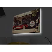 Opviq Slika na platnu sa LED osvetljenjem 45x70cm
