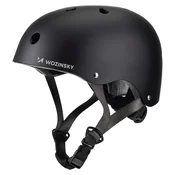 WOZINSKY Lahka kolesarska čelada za bmx skuter 54-58 cm - črna