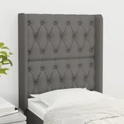 vidaXL vidaXL Vzglavje z ušesi temno sivo 83x16x118/128 cm blago, (20793817)