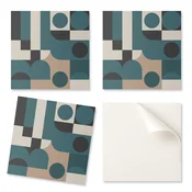 shumee Samolepilne vinilne ploščice za hodnik Abstraktne oblike in obrazci 9x30x30 cm