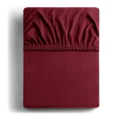 Bordo rdeča napenjalna rjuha iz jerseyja 160x200 cm Amber – Restilo