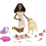 MATTEL Mattel, Barbie Set z Rojstvom Psi?kov z Rjavolasko Lutko Manekenko in Dodatki, Ve?barvno, (21582537)