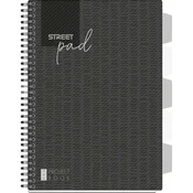 Zvezek špirala s.pad black A4 5M 100L PR