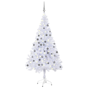 Umjetno osvijetljeno božicno drvce s kuglicama 120 cm 230 grana