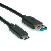 ROLINE kabel USB 3.2 Gen 2 USB-A - USB-C, M/M, 0,5 m, crni 11.02.9010-20