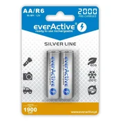 everActive Polnilne baterije everActive Ni-MH R6 AA 2000 mAh Silver Line - Paket 2 kosov