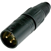 Neutrik Neutrik, 3-pinski XLR moški kabelski priključek IP40 Kovinsko ohišje, Črna, (5000218680)