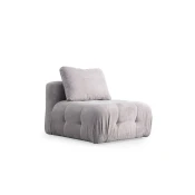 Atelier del Sofa Fotelja Amaris O1, 90 x 100 x 65 cm, Svetlosiva