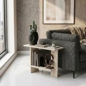 Hanah Home pomocni sto Essenziale, 80 cm, travertin