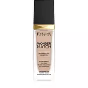 Eveline Cosmetics Wonder Match dolgoobstojni tekoči puder s hialuronsko kislino odtenek 12 Light Natural 30 ml