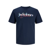 JACK & JONES Majica JJTOM mornarska/kraljevo modra/rdeča/bela