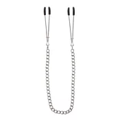 Taboom Nipple Play Tweezers With Chain Silver