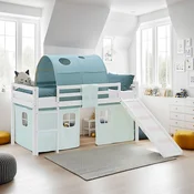 Homestyle4U Pograd, 207,5x160x217,5 cm, bela, zelena, s shrambo