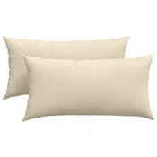 Vidaxl Blazine za kavč 2 szt. krema 80 x 40 cm blago