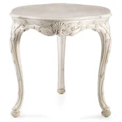 Casa Padrino luxury baroque side table antique cream white - Magnificent baroque style 3-legged solid wood table - Luxury furniture in baroque style - Luxury quality - Made in Italy