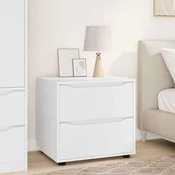 vidaXL Omarica za shranjevanje Bela 60 x 48 x 57 cm Konstruiran les