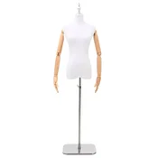 vidaXL Prilagodljiv maneken 156-226 cm z osnovo Ženska PP Bela