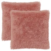 vidaXL Prevleka za blazino 2 pcs HEERLEN Roza 65 x 65 cm PV flis
