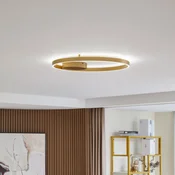 Lucande Smart LED stropna svetilka Moise, zlata, CCT, Tuya - Dnevna soba/jedilnica - Sodobni - zlato - Aluminij