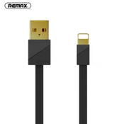Podatkovni in polnilni kabel RC-048i Gold Plating, iPhone lightning, Quick Charge 3.0, Remax, 1m, črna