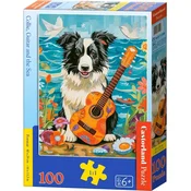 Castorland Puzzle Collie, kitara in morje 100 kosov