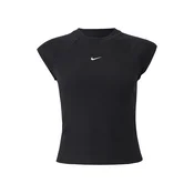 Majica Nike Sportswear Chill Knit Womens Tight Short-Sleeve Ribbed Top Black/ Sail XL