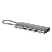 slomart Digitus Staciona zvezdišče USB-C 8-portno, HDMI 4K/60Hz, 2xUSB-A + 1xUSB-C 3.2, 3xUSB-A 2.0, PD 100W, DP 1.4