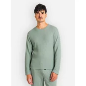 REELL Waffle moška majica z dolgimi rokavi waffle chinois green