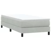 vidaXL vidaXL Box Spring Postelja brez vzmetnice Svetlo siva 80x210 cm žamet, (21792798)