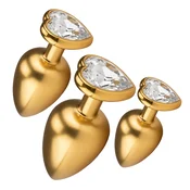 Metalni Butt Plug Set Kristal Gleaming Love