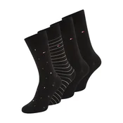 TOMMY HILFIGER Nogavice siva/krvavo rdeča/črna/bela