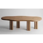 Casa Padrino luxury solid wood dining table natural 210 x 98 x H. 76 cm - Oak wood dining room table - Dining room furniture - Luxury furniture