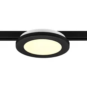 Trio Lighting Camillus LED tirna svetilka za DUOline, črna, O 17 cm - Dnevna soba/jedilnica - Sodobni - črna mat barva - Plastika