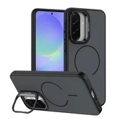 Overboard Ovitek za Samsung Galaxy A57 5G Skin-touch s stojalom, MagSafe, črn