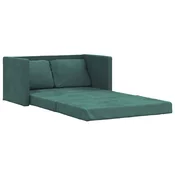 MAISON CHIC Talni Raztegljiv kavč - Raztegljivi divan 2 v 1 temno zelen 122x204x55 cm žamet, (21729454)