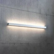 MCJ Mera LED stenska svetilka, širina 120 cm, aluminij, 3.000K - Hodnik - Sodobni - aluminij, matirana bela barva - Kovina
