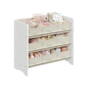 Songmics Otroška polica za shranjevanje 29.5x62.5x60 cm bela