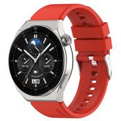 Silikonski pas za Huawei Watch GT 2e - s srebrno zaponko - rdeč
