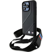 BMW BMHCP15X23PSCCK iPhone 15 Pro Max 6.7 black hardcase M Edition Carbon Stripe Strap (BMHCP15X23PSCCK)