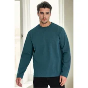 40222 Dewberry Double Crew Neck Mens Sweatshirt-PETROL