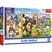 Trefl Puzzle 3 x 80 Tačke na patrulji Pasja banda