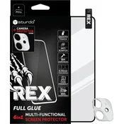Sturdo Rex celotno kaljeno steklo + zaščita kamere za iPhone 12 - črno