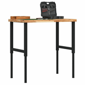 Radni stol 100x60x(73-99,5) cm masivno drvo bagrema pravokutni